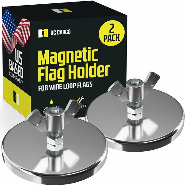 Dc Cargo Magnet for Safety Flag with Wire Loop, 2PK SFWLMG-2